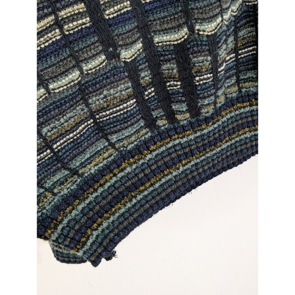 VTG 9OS CROFT AND BARROW 3D KNIT GEOMETRIC SWEATER MULTICOLORED CREWNECK XL - Picture 7 of 8